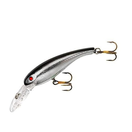 Cotton Cordell Wally Diver Crankbait, 2 12, 14 Oz ChromeBlackback, Floating CD504
